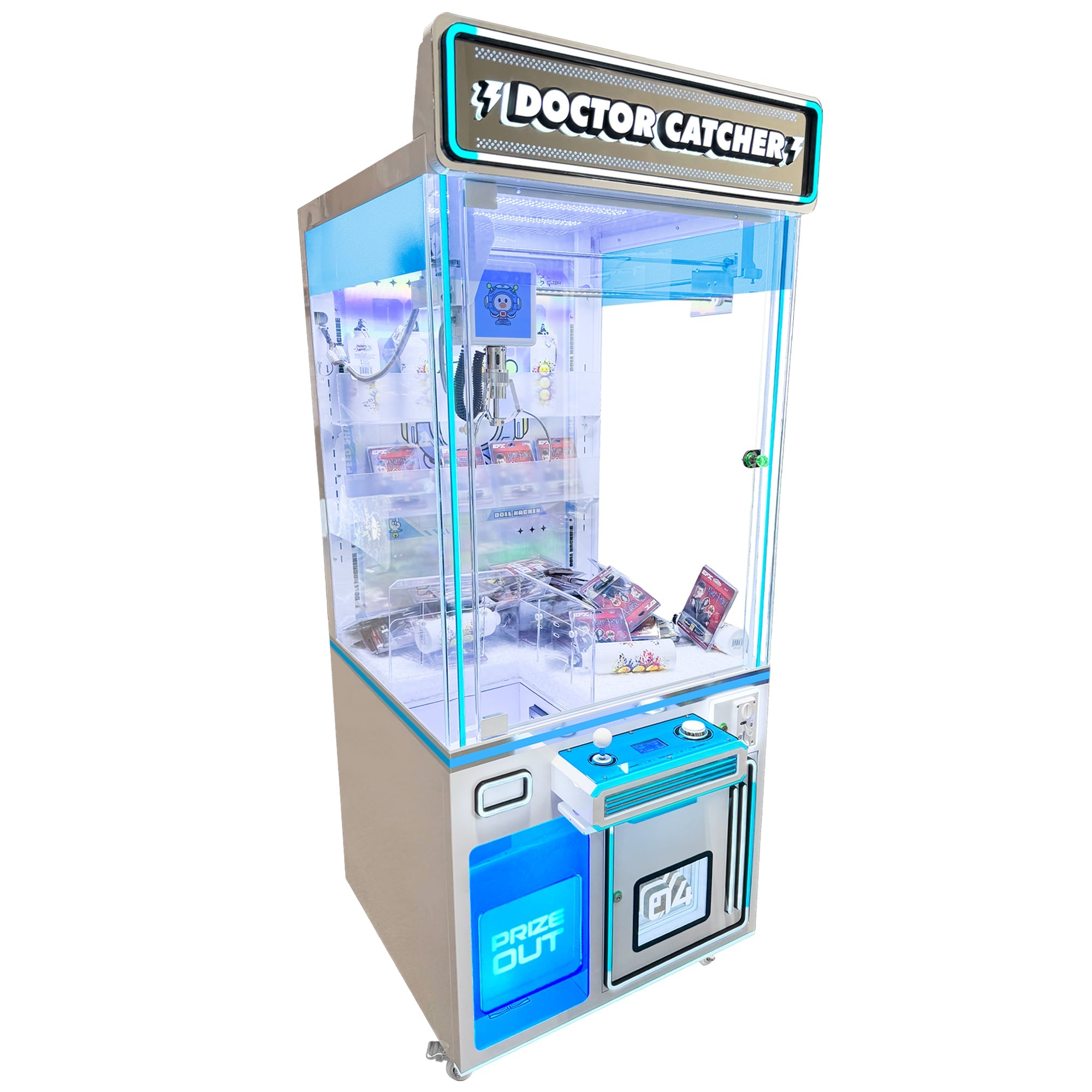 Doctor Catcher™ 34" Claw Machine with 7 Color Neon Cabinet Lights