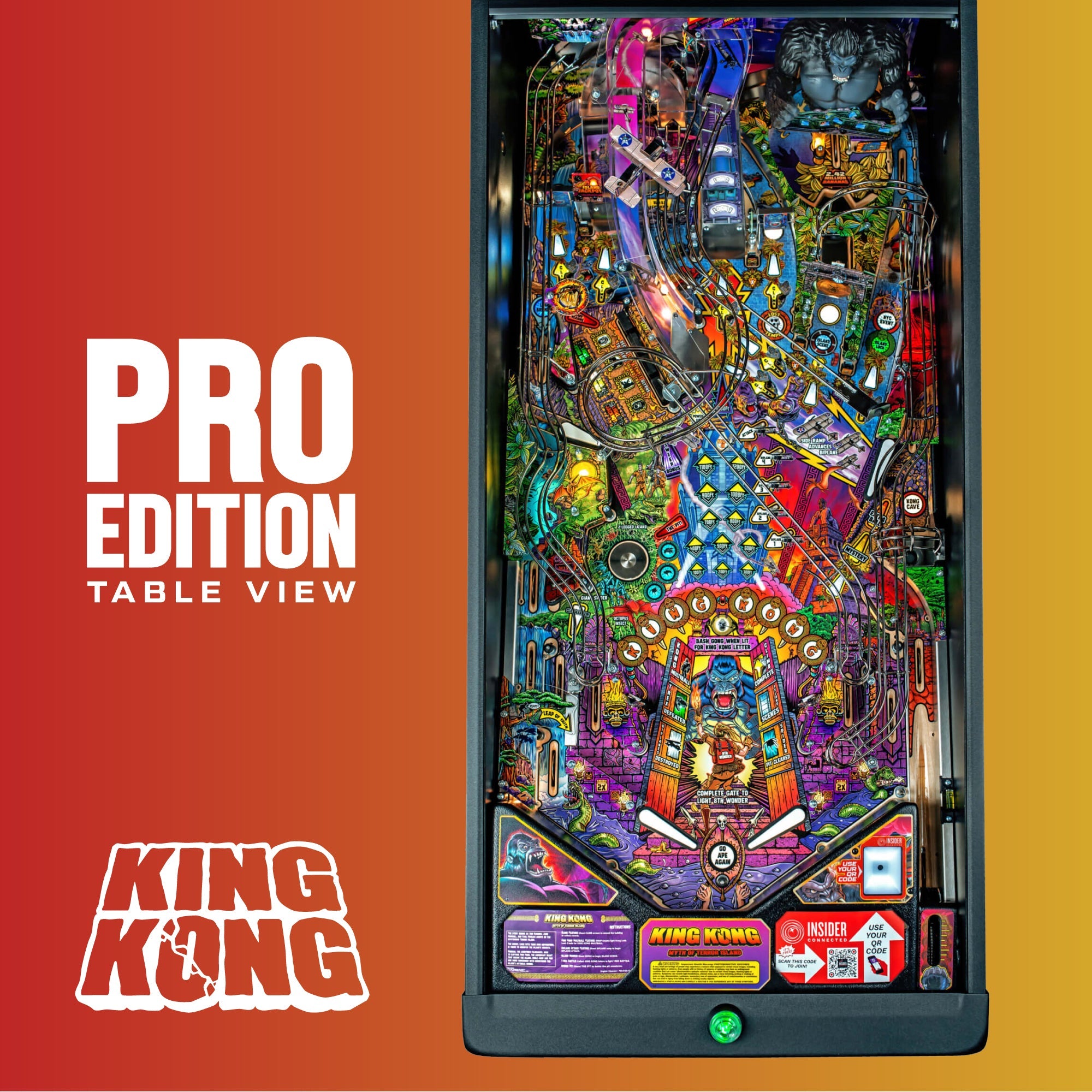 Pro King Kong: Myth of Terror Island Pinball Table by Stern Pinball